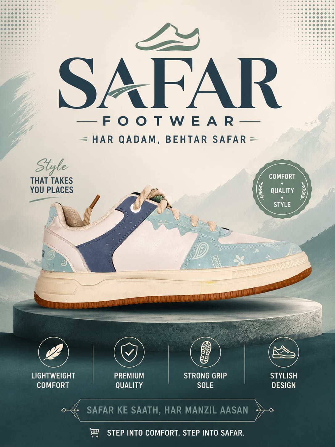 Safar Footwear Paisley Panel Sneakers